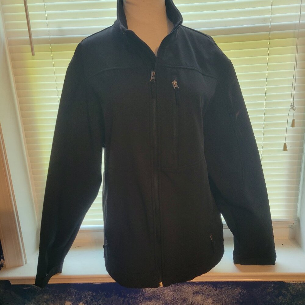 32 Degrees Men's Weatherproof Poly Spandex Light Jacket M Black Ski/Snow